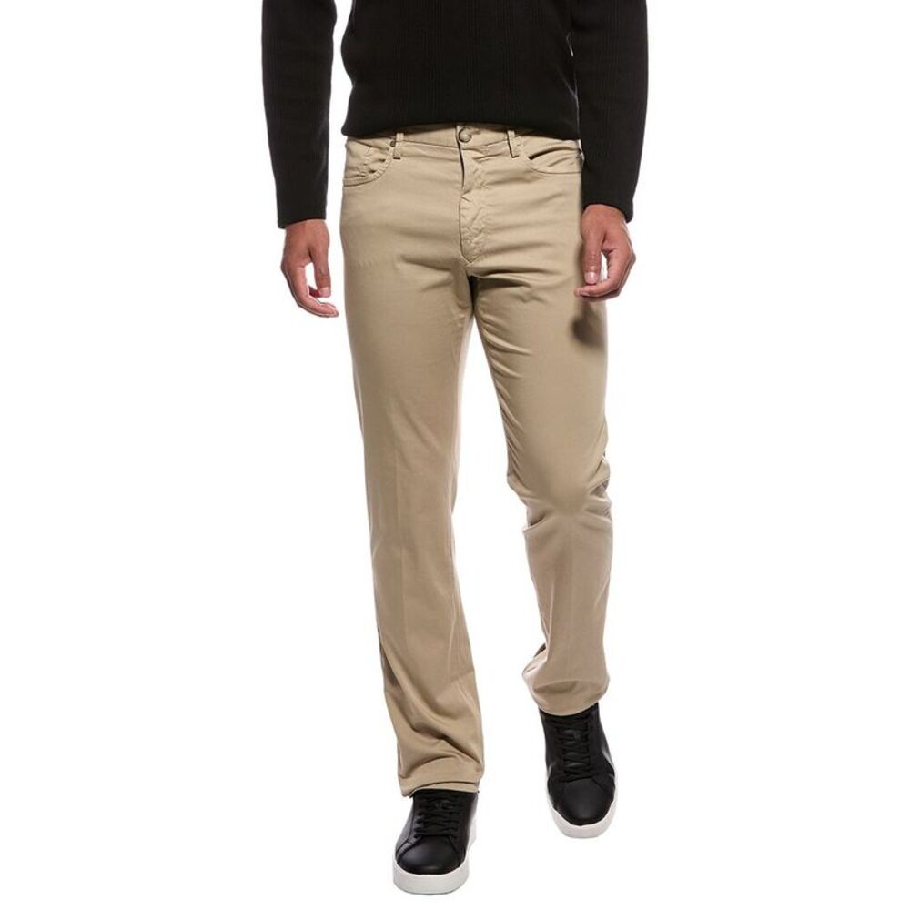 Slowear Mens  Moss Poplin Regular Fit Pant, Brown
